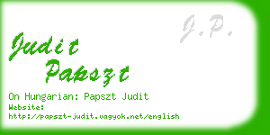 judit papszt business card